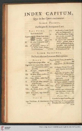 Index Capitum, quæ in hoc Opere continentur