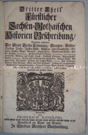 Historische Beschreibung des Fürstentums Sachsen-Gotha