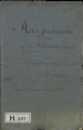 Hofmeister in Vahlhausen gegen Konsistorium