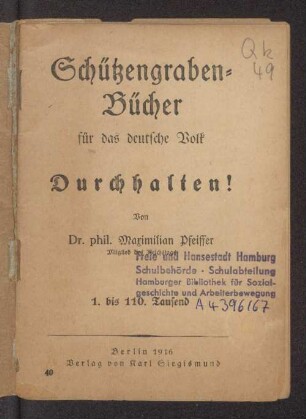 Durchhalten!