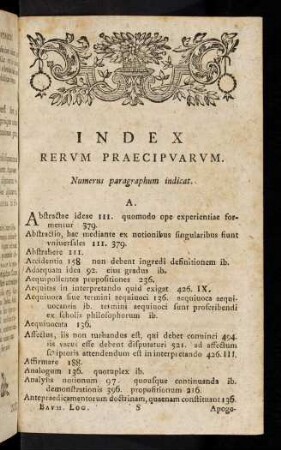272a-272l, INDEX RERVM PRAECIPVARVM.