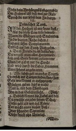 VII. Polnischer Tantz