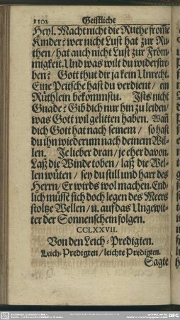 CCLXXVII. Von den Leich-Predigten