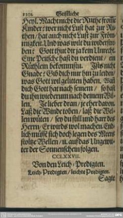 CCLXXVII. Von den Leich-Predigten