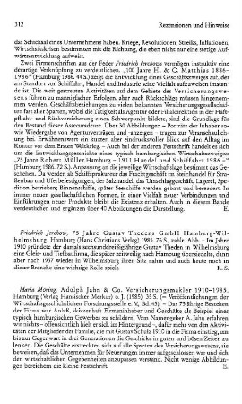 Jerchow, Friedrich :: 75 Jahre Gustav Thedens GmbH Hamburg-Wilhelmsburg : Hamburg, Christians, 1985