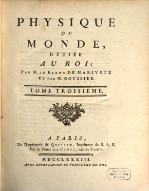 Physique Du Monde, Dédiée Au Roi, 3
