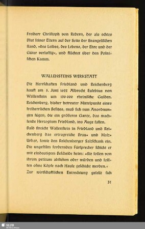 Wallensteins Werkstatt