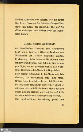 Wallensteins Werkstatt
