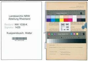 Entnazifizierung Walter Kueppersbusch , geb. 24.04.1914 (Angestellter)