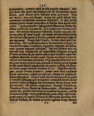 De graecarum literarum dignitate ac praestantia : Oratio auspicalis