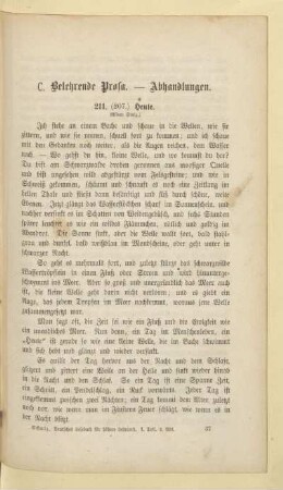 C. Belehrende Prosa. - Abhandlungen
