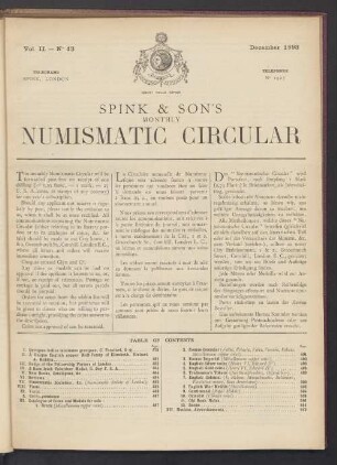 N° 13. December 1893
