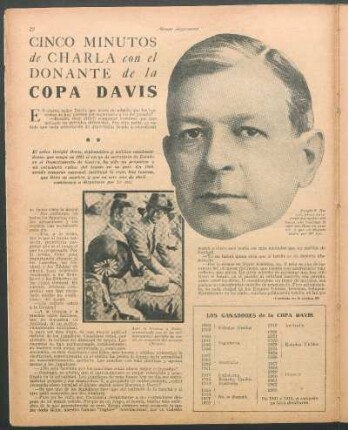 Cinco minutos de charla con el donante de la Copa Davis