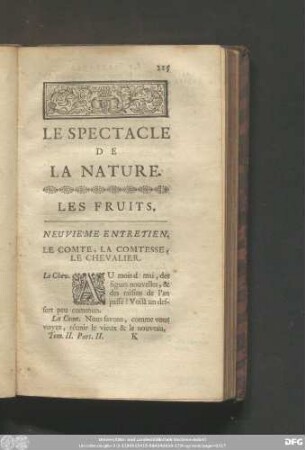 Les Fruits. Neuviéme Entretien.