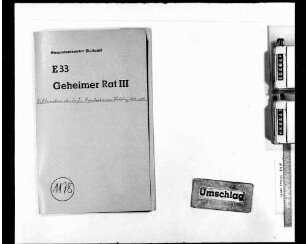 Reichsgrafen-Entschädigungssache: Reklamation des Grafen Konstantin von Hallberg