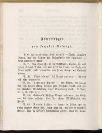Anmerkungen zum sechsten Gesange.