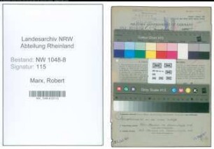 Entnazifizierung Robert Marx , geb. 30.09.1892 (Ingenieur)