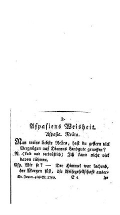 Aspasiens Weisheit