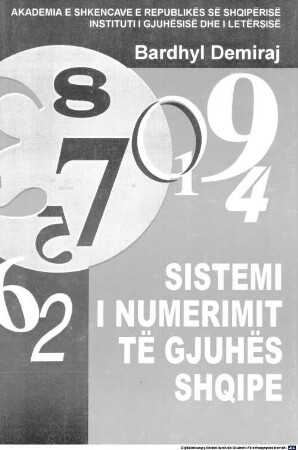 Sistemi i numërimit të gjuhës shqipe : (vështrim diakronik)
