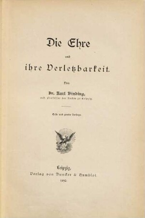 Die Ehre und ihre Verletzbarkeit