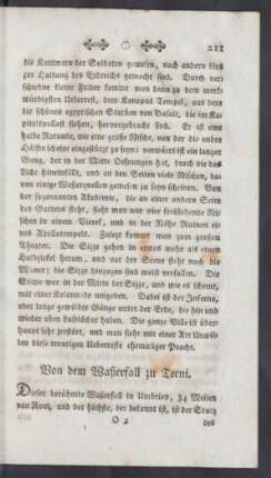 Von dem Waßerfall zu Terni