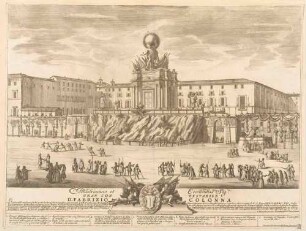 Janustempel (erste ephemere Architektur zur "Festa della Chinea" im Jahr 1722 auf der Piazza dei Santi Apostoli in Rom)