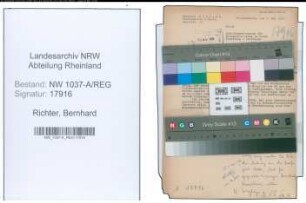 Entnazifizierung Bernhard Richter , geb. 00.00.0000 (Polizeibeamter)