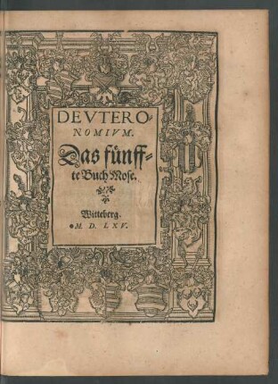 Deuteronomium. Das fünffte Buch Mose.