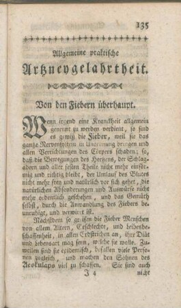 Von den Fiebern überhaupt.