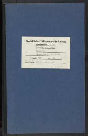 Wiedererhebung zur Pfarre