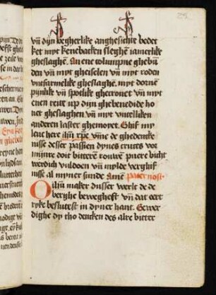 Fünfzehn Paternoster zum Leiden Jesu Christi (unvollständig, Anfang fehlt)