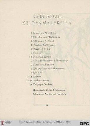Chinesische Seidenmalereien