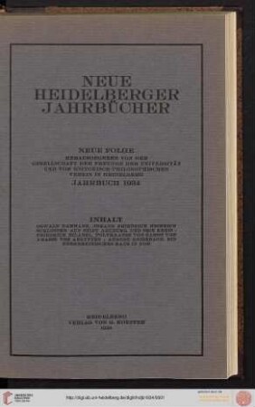N.F.: Neue Heidelberger Jahrbücher