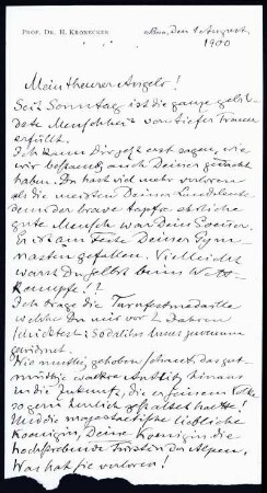 [Letter to Angelo Mosso] (= Fascicolo: Variazioni di Temperatura)