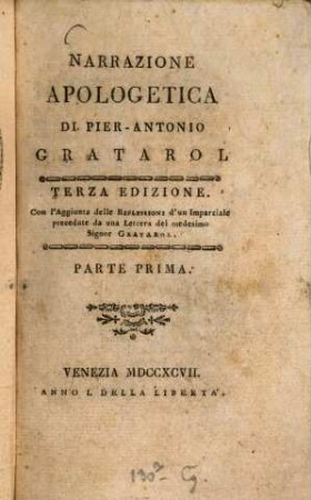 Narrazione Apologetica, 1