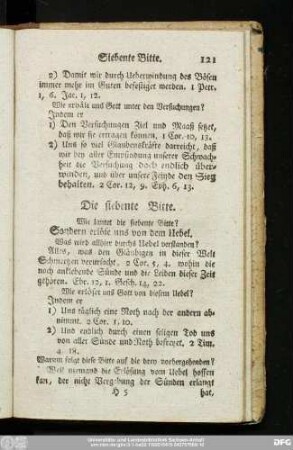 Die siebente Bitte.