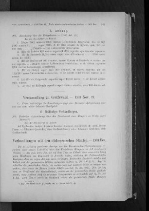 Versammlung zu Greifswald. - 1363 Nov. 19.