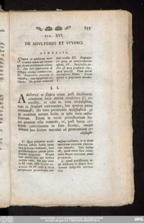 Tit. XVI. De Adulteriis Et Stupro.