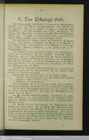 C. Das Pestalozzistift