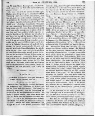 Otto, A. G.: Monstrorum sexcentorum descriptio anatomica. Breslau: Hirt 1841 (Beschluss von Nr. 41)