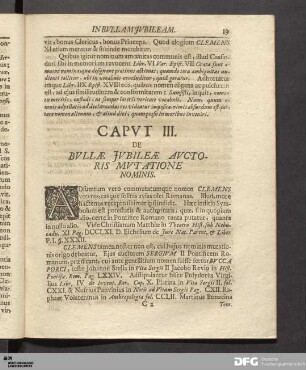 Capvt III. De Bvllæ Jubileæ Avctoris Mvtatione Nominis.