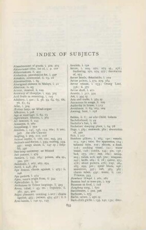 Index of subjects