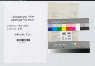 Entnazifizierung Kurt Albrecht , geb. 11.11.1895 (Polizeioberst)