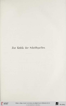 Zur Kritik der Schriftquellen