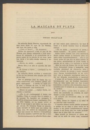 La máscara de plata