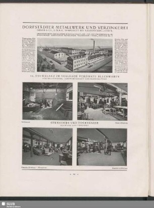Dorfstädter Metallwerk und Verzinkerei Grimm & Co., G.m.b.H., Dorfstadt Bei Falkenstein i. Vogtl.
