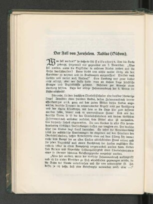 Der Fall von Jerusalem. Nablus (Sichem).
