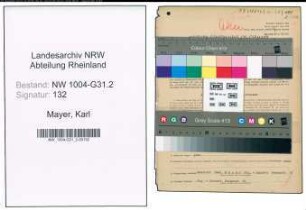 Entnazifizierung Karl Mayer , geb. 17.10.1909 (Gastwirt)