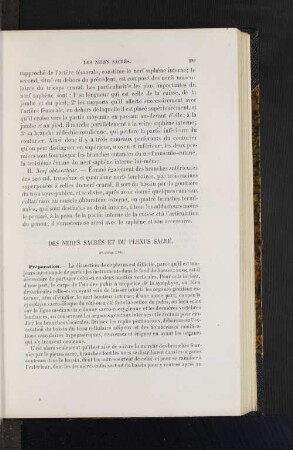 Des nerfs sacrés et du plexus sacré