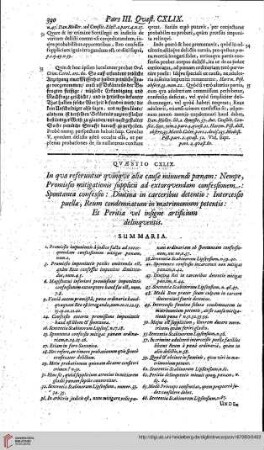 Pars Tertia, Quaestio 149 - 150